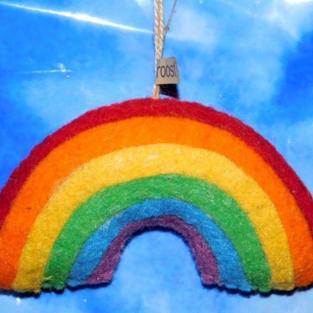 Urban Outfitters Roost Rainbow Felt Ornament